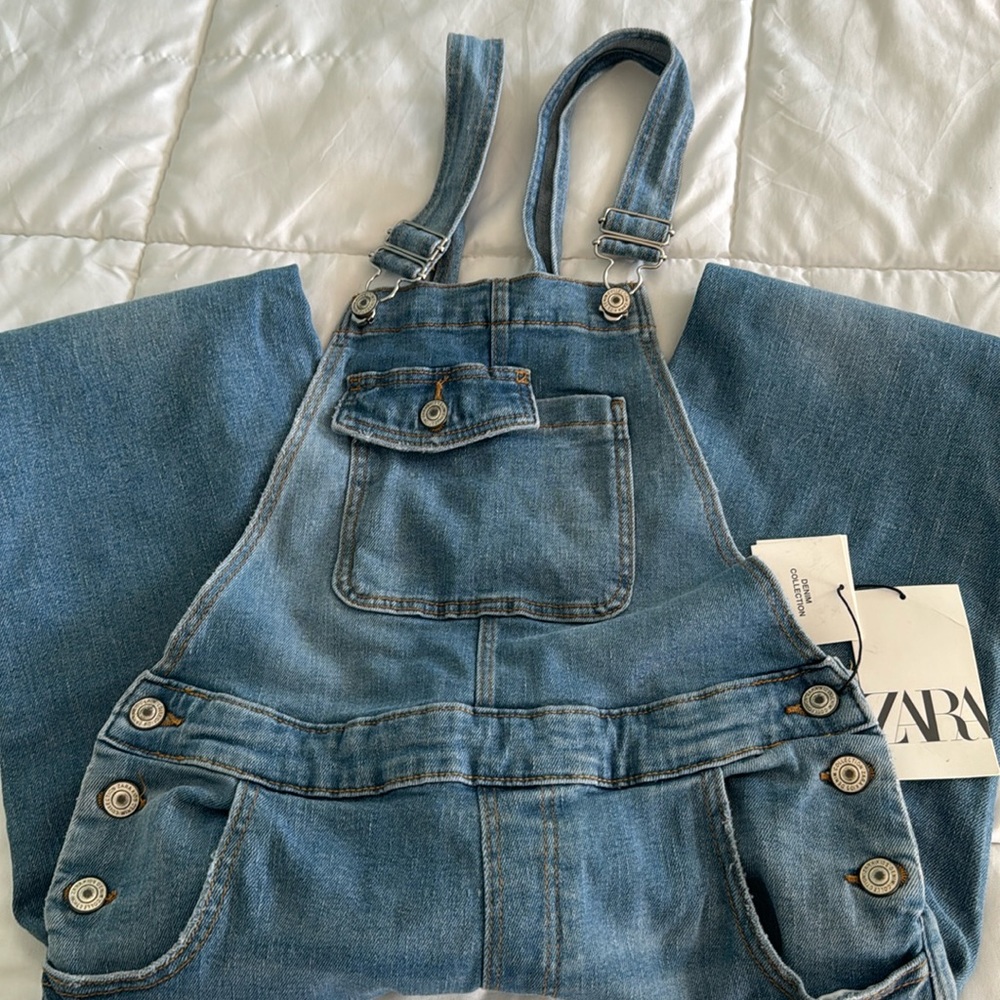 Brand new girls 13/14 Zara overall jeans with tags